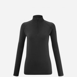 Koszulka termoaktywna damska MILLET Drynamic Soft Ls 1/2 Zip W. Czarne t-shirty sportowe Millet, s, bez wzorów, z dzianiny, bez ramiączek, narciarskie. Za 279.00 zł.