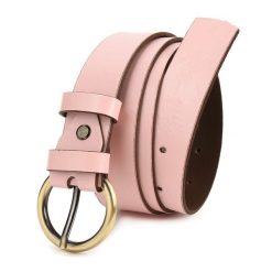 Beltimore Skórzany Damski Pasek Do Spodni 3 Cm Różowy A69 : Kolory - Różowy, Rozmiar Pasków - R.90-105 Cm. Czerwone paski bez wzorów, ze skóry, eleganckie. Za 59.30 zł.