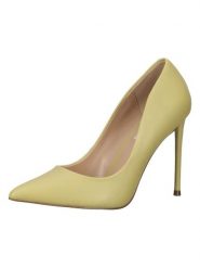 Steve Madden Skórzane czółenka w kolorze żółtym rozmiar: 40. Żółte czółenka Steve Madden, bez wzorów, klasyczne, bez obcasa, na szpilce, bez zapięcia. Za 140.86 zł.