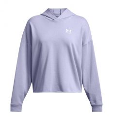 Damska bluza oversize z kapturem Under Armour Rival Terry. Białe bluzy Under Armour, m, bez wzorów, bez ramiączek, z kapturem. Za 276.50 zł.