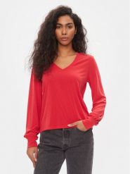 ONLY Bluzka 15310209 Czerwony Regular Fit. Czerwone bluzki ONLY, xs, bez wzorów, z syntetyku, bez kołnierzyka, bez ramiączek. Za 139.99 zł.