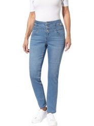 WITT WEIDEN Dżinsy - Slim fit - w kolorze błękitnym rozmiar: 38. Niebieskie jeansy WITT WEIDEN, bez wzorów, z podwyższonym stanem. Za 105.88 zł.