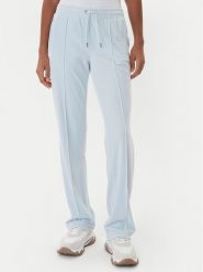 Juicy Couture Spodnie dresowe Tina JCWBJ225307 Błękitny Regular Fit. Niebieskie spodnie dresowe Juicy Couture, bez wzorów, z dresówki. Za 399.99 zł.