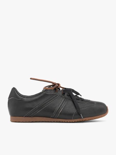 Czarne cieniowane sportowe półbuty. Szare buty sportowe lifestyle Brawo sp. z o.o., bez wzorów, ze skóry, sportowe, z okrągłym noskiem, bez zapięcia. Za 499.99 zł.