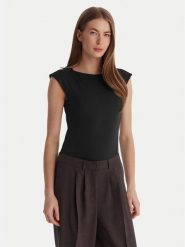 Marella Body Vigile 2615941021 Czarny Slim Fit. Czarne body i gorsety Marella, bez wzorów, z syntetyku, bez ramiączek. Za 329.99 zł.