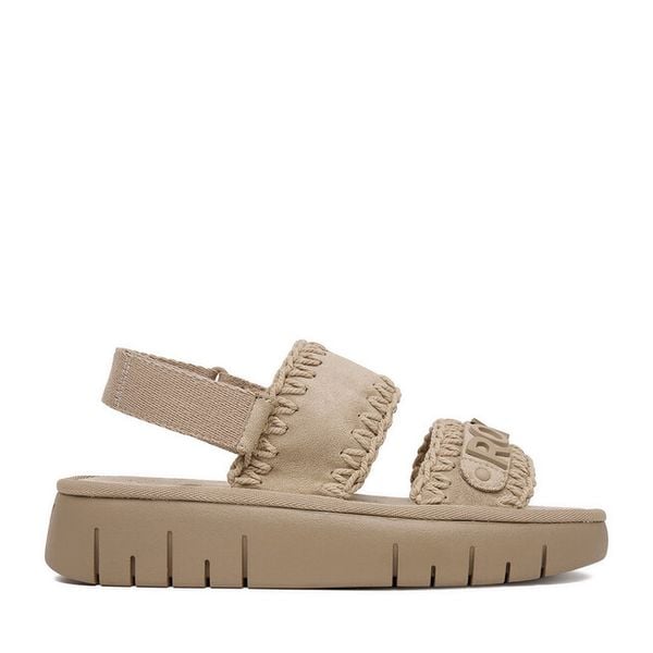 Sandały Roxy. Brązowe sandały Roxy, bez wzorów, bez obcasa, na płaskiej podeszwie, bez zapięcia. Za 199.99 zł.