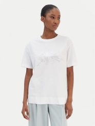 JOOP! T-Shirt Tesia 30100884 Biały Regular Fit. Białe t-shirty Joop!, bez wzorów, z bawełny, bez kołnierzyka, bez ramiączek. Za 329.99 zł.