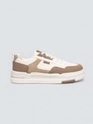 Sneakersy damskie beżowe OO274A151 801. Brązowe buty sportowe lifestyle BIG STAR, bez wzorów, ze skóry ekologicznej, sportowe, z okrągłym noskiem, bez zapięcia. Za 159.99 zł.