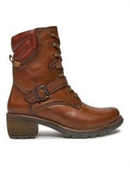 Pikolinos Botki San Sebastian W1T-8675C1 Brązowy. Brązowe botki Pikolinos, bez wzorów, ze skóry, bez obcasa, na płaskiej podeszwie, bez zapięcia. Za 599.99 zł.