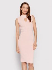 Guess Sukienka dzianinowa Marion W2YK63 Z2U00 Różowy Slim Fit. Czerwone sukienki Guess, s, z aplikacjami, z dzianiny, bez kołnierzyka, bez ramiączek. Za 409.99 zł.