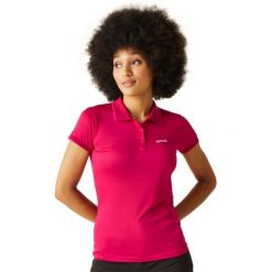 Koszulka turystyczna polo damska Remex II. Niebieskie t-shirty sportowe Regatta, bez wzorów, z materiału, bez ramiączek. Za 80.00 zł.