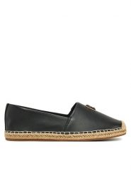 Tommy Hilfiger Espadryle Th Logo Leather Espadrille FW0FW08540 Czarny. Czarne espadryle Tommy Hilfiger, bez wzorów, ze skóry, bez obcasa. Za 309.99 zł.