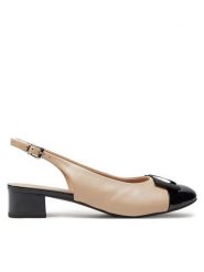 Caprice Czółenka 9-29502-42 Beżowy. Brązowe czółenka Caprice, bez wzorów, ze skóry, bez obcasa, bez zapięcia. Za 219.99 zł.