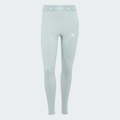 Legginsy Techfit Stash Pocket Full-Length. Zielone legginsy adidas, bez wzorów, z materiału. Za 199.00 zł.