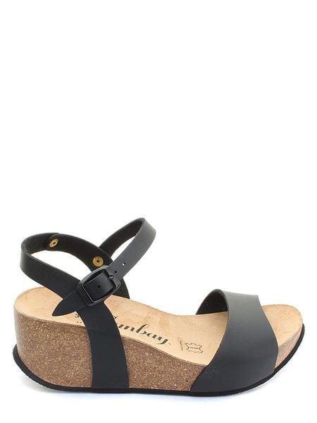 Sunbay Sandały "Yucca" w kolorze czarnym na koturnie rozmiar: 41. Czarne sandały Sunbay, bez wzorów, bez obcasa, na koturnie, bez zapięcia. Za 181.33 zł.