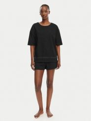 HUGO Piżama 50561609 Czarny Relaxed Fit. Czarne piżamy Hugo, xs, bez wzorów, z bawełny, bez kołnierzyka, bez ramiączek. Za 399.99 zł.