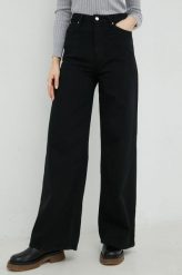 Tommy Hilfiger jeansy damskie high waist. Czarne jeansy Tommy Hilfiger, bez wzorów, z bawełny, z podwyższonym stanem. Za 579.99 zł.