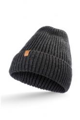Ciepła czapka damska na zimę Brødrene cz46 108 c. szara. Szare czapki zimowe bez wzorów, eleganckie. Za 59.90 zł.