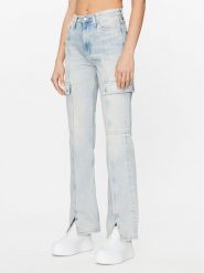 Calvin Klein Jeans Jeansy Authentic J20J221829 Niebieski Bootcut Fit. Niebieskie jeansy Calvin Klein Jeans, bez wzorów, z bawełny. Za 339.99 zł.