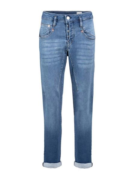 Herrlicher Dżinsy - Slim fit - w kolorze niebieskim rozmiar: W32. Niebieskie jeansy Herrlicher, bez wzorów, klasyczne, z podwyższonym stanem. Za 193.70 zł.