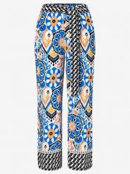 More & More Kuloty w kolorze niebiesko-biało-czarnym rozmiar: 34. Białe spodnie materiałowe More & More, bez wzorów, z materiału, z podwyższonym stanem. Za 78.10 zł.