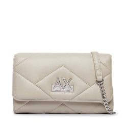 Torebka Armani Exchange. Brązowe kopertówki Armani Exchange, bez wzorów, wizytowe, bez dodatków. Za 454.99 zł.