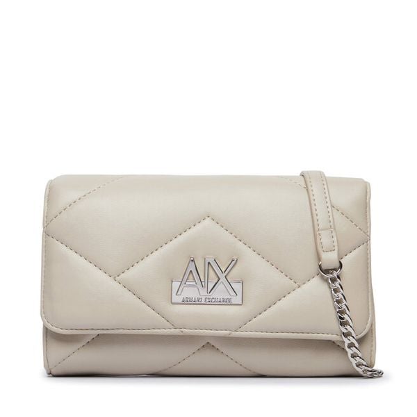 Torebka Armani Exchange. Brązowe kopertówki Armani Exchange, bez wzorów, wizytowe, bez dodatków. Za 454.99 zł.