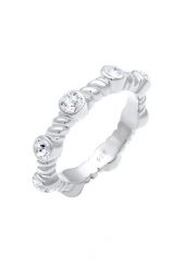 Elli PREMIUM Damska obrączka skręcona mieniąca się kryształami, wykonana ze srebra próby 925 sterling silver Pierścionki 1 ct Damski. Szare pierścionki Elli PREMIUM, srebrne. Za 248.99 zł.