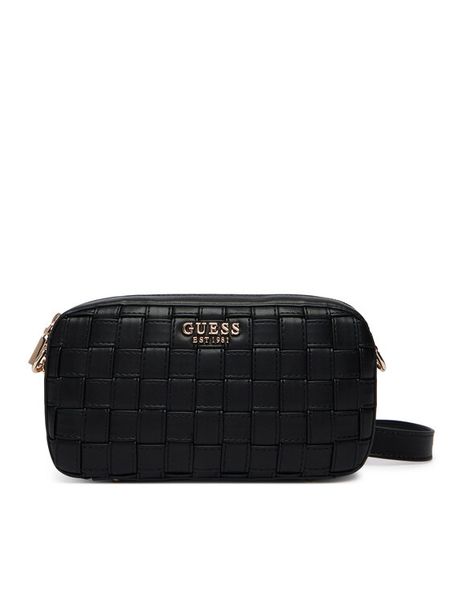Guess Torebka Sandy HWWG84 18140 Czarny. Czarne listonoszki Guess, z aplikacjami, ze skóry, bez dodatków. Za 349.99 zł.