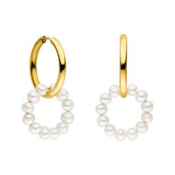 Purelei Purelei Kolczyki Kółka Honu Kolczyki koła 1 ct Damski. Czerwone kolczyki Purelei, z perłą, pozłacane. Za 143.49 zł.