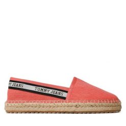 Espadryle Tommy Jeans. Pomarańczowe espadryle Tommy Jeans, bez wzorów, z jeansu, bez obcasa. Za 329.99 zł.