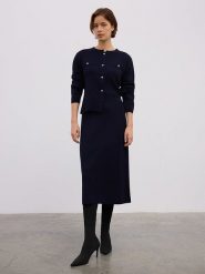 BGN Spódnica w kolorze granatowym rozmiar: 40. Niebieskie spódnice BGN, na co dzień, bez wzorów, midi, proste. Za 139.87 zł.