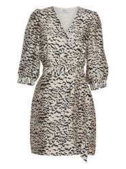 MOSS COPENHAGEN Sukienka "Philida Maire" w kolorze beżowym rozmiar: L. Brązowe sukienki Moss Copenhagen, na co dzień, l, bez wzorów, z tkaniny, bez kołnierzyka, bez ramiączek, mini, proste. Za 140.86 zł.