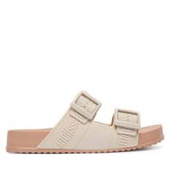 Klapki Melissa. Brązowe klapki Melissa, bez wzorów, bez obcasa, bez zapięcia. Za 314.99 zł.