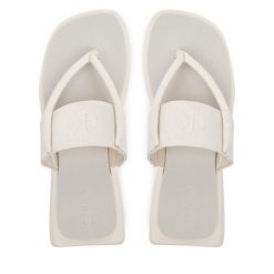 Japonki Calvin Klein Jeans. Brązowe japonki Calvin Klein Jeans, bez wzorów, z jeansu. Za 179.99 zł.