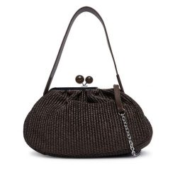 Torebka Weekend Max Mara. Brązowe kopertówki Weekend Max Mara, bez wzorów, wizytowe, bez dodatków. Za 1,579.00 zł.
