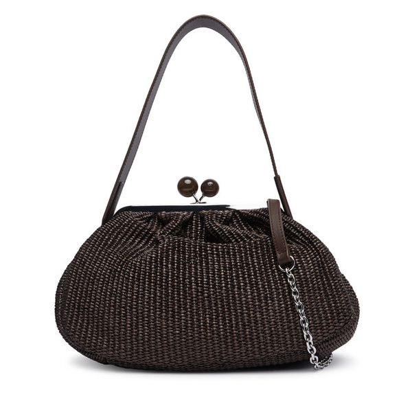 Torebka Weekend Max Mara. Brązowe kopertówki Weekend Max Mara, bez wzorów, wizytowe, bez dodatków. Za 1,579.00 zł.