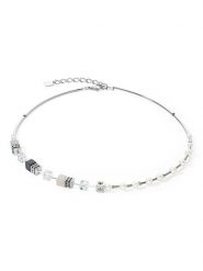 COEUR DE LION Naszyjnik z perłami - dł. 42 cm rozmiar: onesize. Szare naszyjniki COEUR DE LION, z materiału, z agatem, srebrne. Za 581.95 zł.