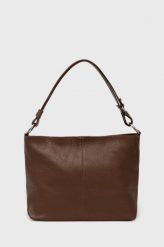 Answear Lab torebka skórzana kolor brązowy. Brązowe shopper bag Answear Lab, bez wzorów, na ramię, bez dodatków. Za 299.99 zł.