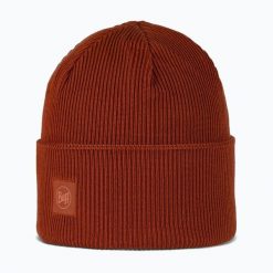 Czapka zimowa BUFF Crossknit. Brązowe czapki zimowe Buff, bez wzorów, z materiału. Za 151.70 zł.