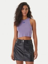 HUGO Top Baby 50511450 Fioletowy Slim Fit. Fioletowe topy Hugo, l, bez wzorów, z bawełny, bez kołnierzyka, bez ramiączek. Za 199.99 zł.