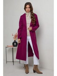 Le Comptoir du Manteau Płaszcz przejściowy w kolorze jagodowym rozmiar: 36. Czerwone płaszcze Le Comptoir du Manteau, bez wzorów, z wełny, klasyczne, bez kaptura. Za 105.38 zł.