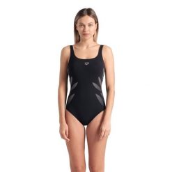 Strój Kąpielowy damski Arena Swimsuit Milena Wing. Czarne stroje jednoczęściowe Arena, bez wzorów, eleganckie. Za 249.99 zł.