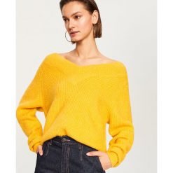 Sweter z dekoltem w serek - Żółty. Swetry marki INESIS. W wyprzedaży za 99.99 zł.