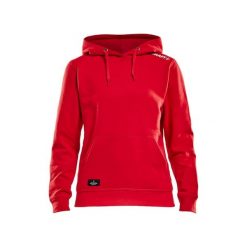 Damska bluza z kapturem Craft community. Czerwone bluzy Craft, s, bez wzorów, z bawełny, eleganckie, bez ramiączek, z kapturem. Za 220.00 zł.