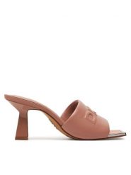 DKNY Klapki Keke K3471856 Różowy. Czerwone klapki DKNY, bez wzorów, ze skóry, bez obcasa, bez zapięcia. Za 699.99 zł.