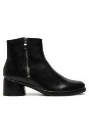 ECCO Botki Sculpted Lx 35 22247301001 Czarny. Czarne botki ECCO, bez wzorów, ze skóry, bez obcasa, na słupku, bez zapięcia. Za 569.99 zł.