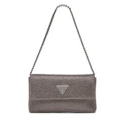 Torebka Guess. Szare kopertówki Guess, z aplikacjami, bez dodatków. Za 599.99 zł.