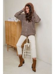 Soft Cashmere Kardigan w kolorze szarobrązowym rozmiar: 34/36. Brązowe swetry Soft Cashmere, bez wzorów, z kaszmiru, bez ramiączek. Za 104.99 zł.