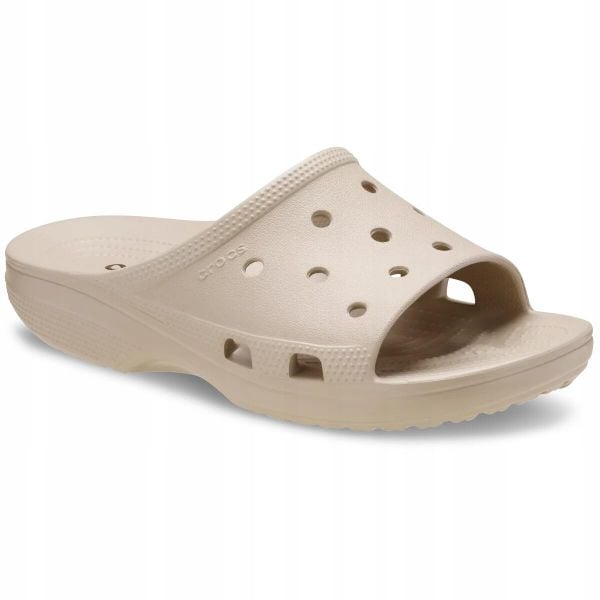 Klapki Dla Dorosłych Crocs Saturday Slide. Czerwone klapki Crocs, bez wzorów, z materiału, bez obcasa, bez zapięcia. Za 139.99 zł.